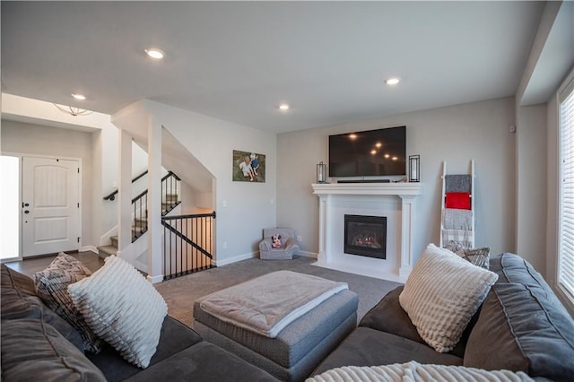 view of carpeted living room