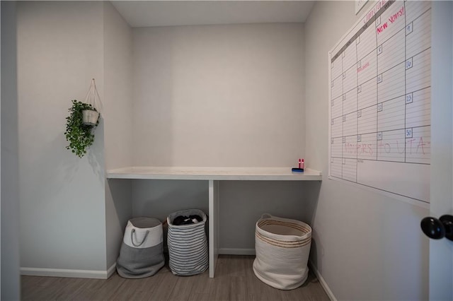 bathroom featuring hardwood / wood-style flooring