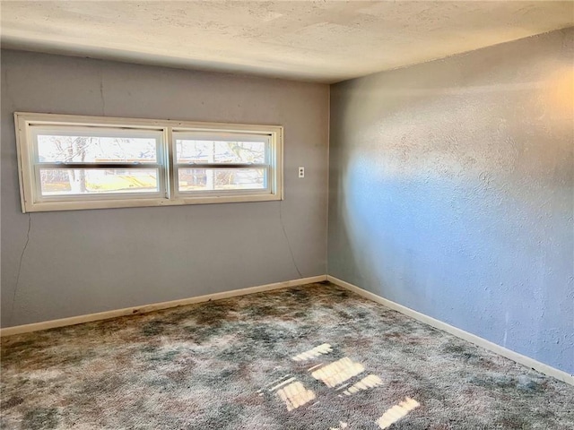 spare room featuring carpet flooring and a wealth of natural light