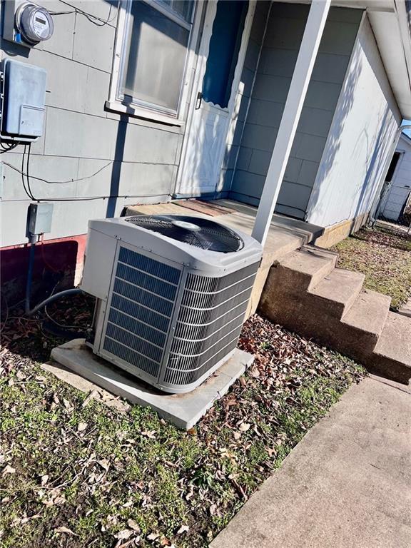 exterior details featuring central AC unit