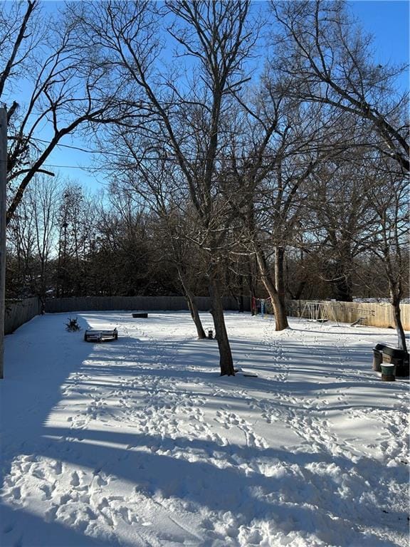 view of snowy yard