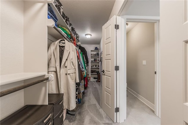 view of walk in closet