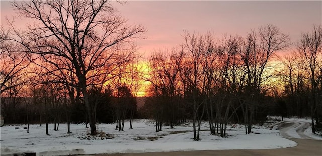 view of snowy view