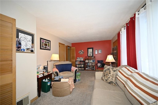 view of carpeted living room