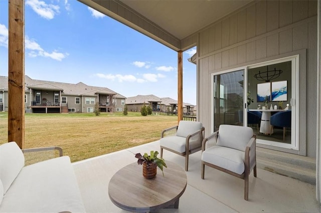 view of patio with an outdoor living space