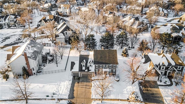 view of snowy aerial view