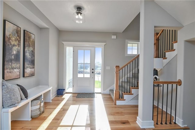 foyer featuring hardwood / wood-style flooring