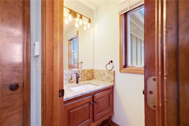 bathroom featuring vanity