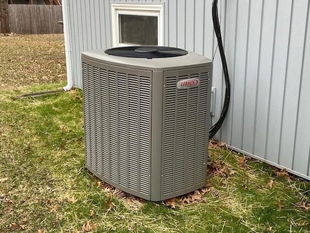 exterior details with central air condition unit