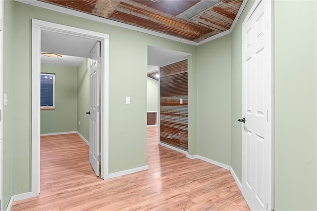 hallway featuring light hardwood / wood-style flooring