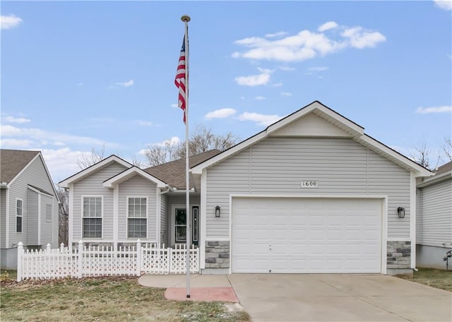 ranch-style house with a garage