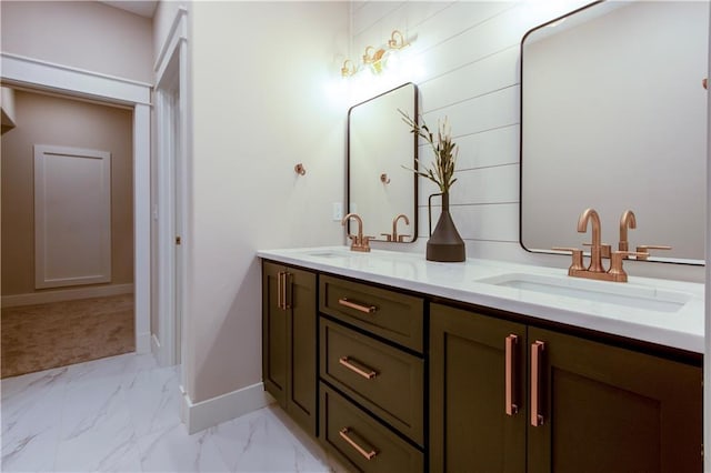 bathroom with vanity