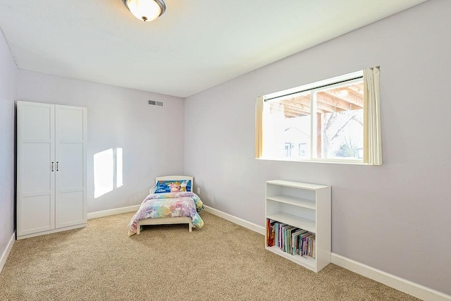 view of carpeted bedroom