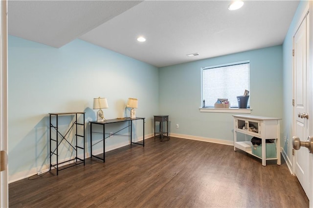 25215 W 141st Ter, Olathe, KS 66061 - misc room with wood finished floors, recessed lighting, and baseboards