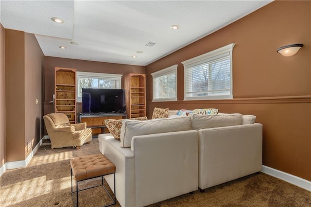 view of carpeted living room