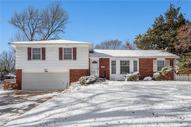 tri-level home featuring a garage