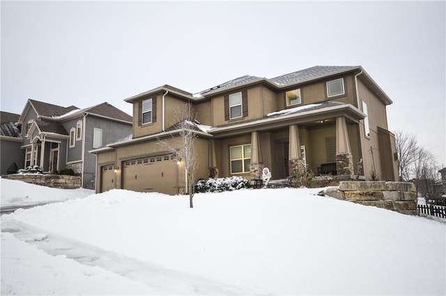 view of front of house featuring a garage