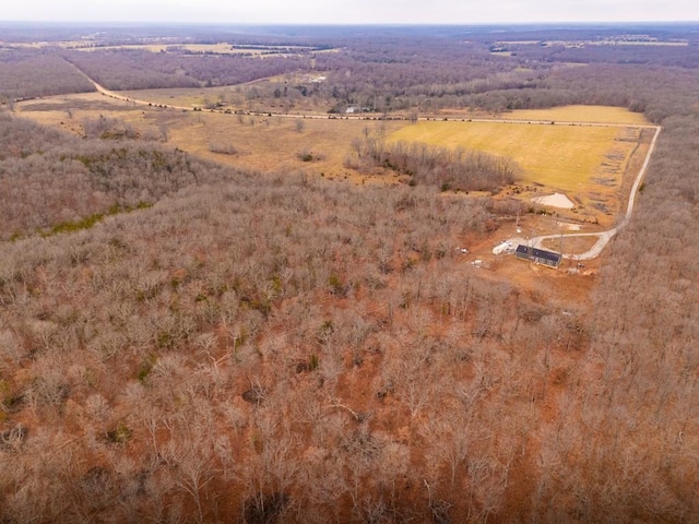 drone / aerial view with a rural view