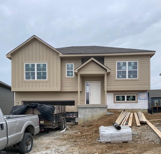 split foyer home with a garage