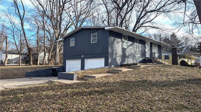 view of property exterior featuring a garage