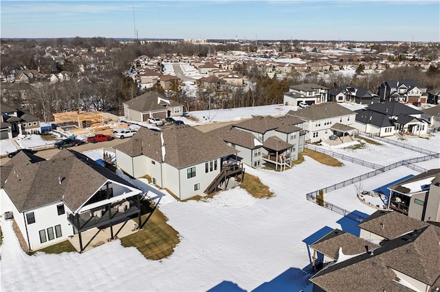 view of snowy aerial view