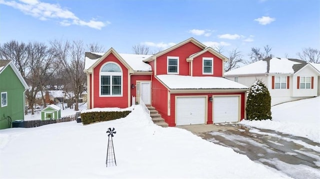 view of front of home featuring a garage