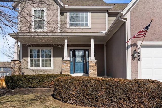 property entrance with a porch