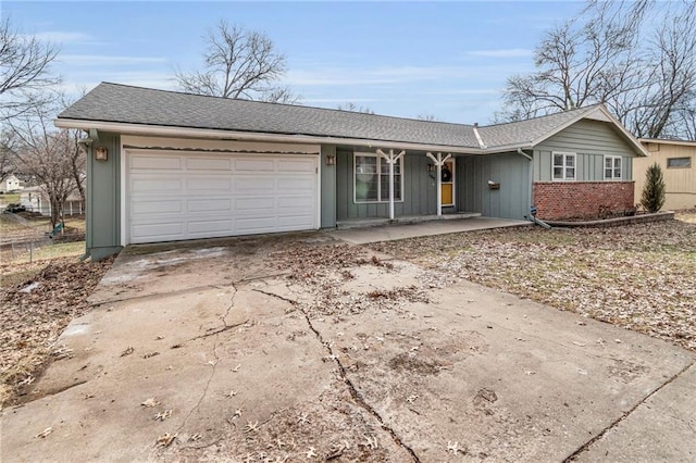 ranch-style house with a garage