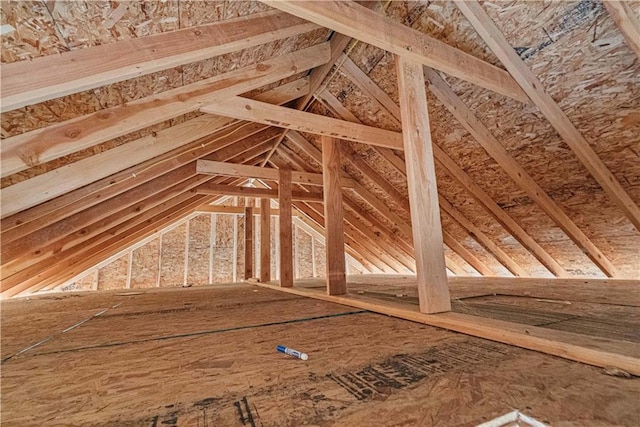 view of attic