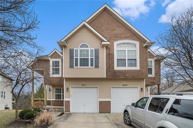 front facade featuring a garage