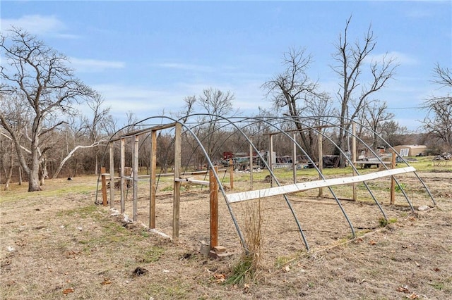 view of yard with a rural view