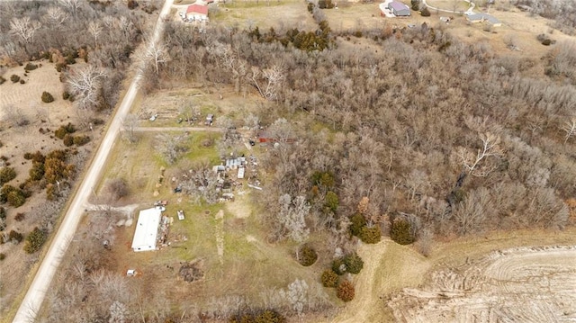 bird's eye view with a rural view