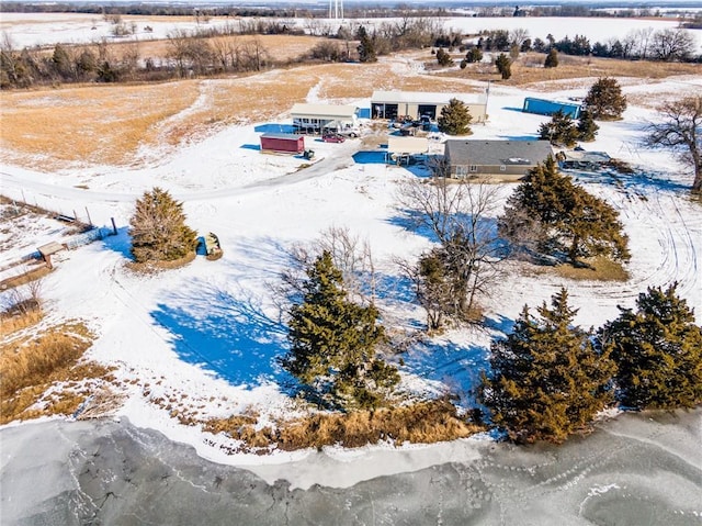 view of snowy aerial view