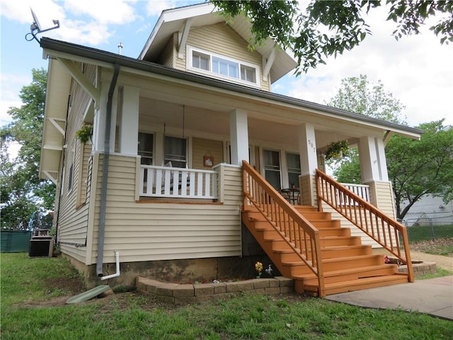 view of front of house with covered porch