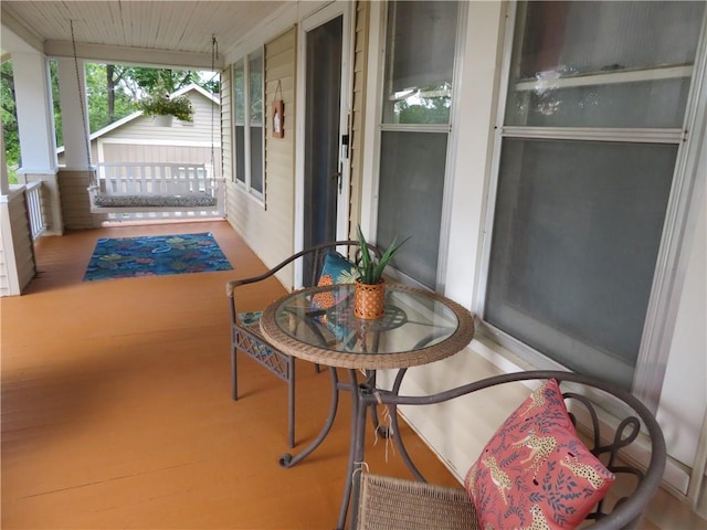 view of patio with a porch