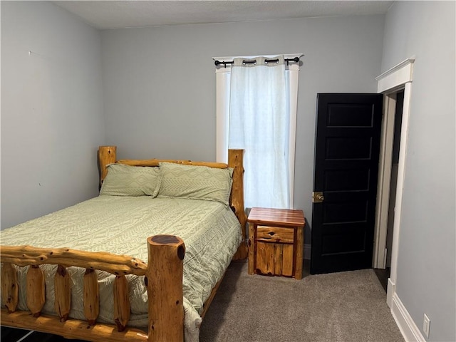 bedroom with carpet