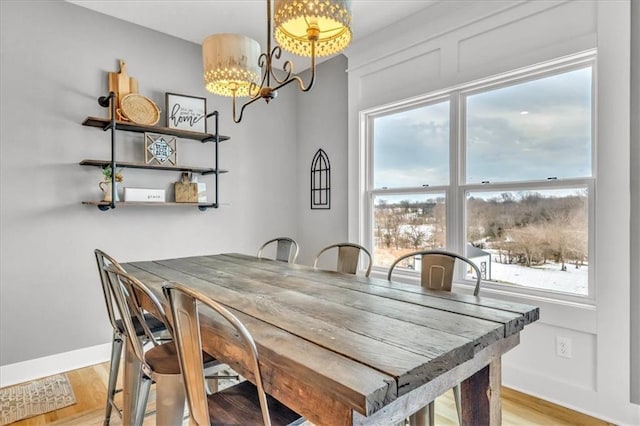 dining room featuring hardwood / wood-style flooring