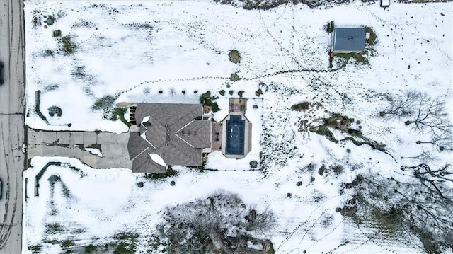 view of snowy aerial view