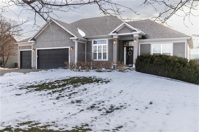 view of front of home featuring a garage