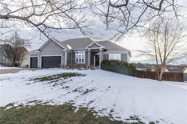 view of front of home featuring a garage