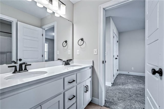 bathroom featuring vanity