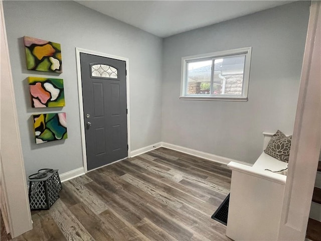 entrance foyer featuring hardwood / wood-style floors