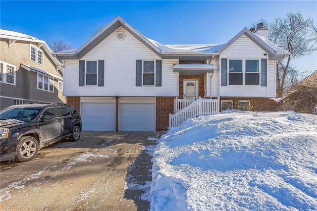 split foyer home with a garage