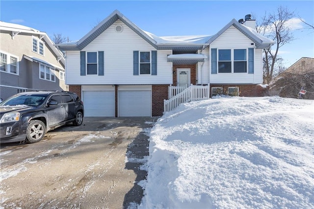 split foyer home with a garage