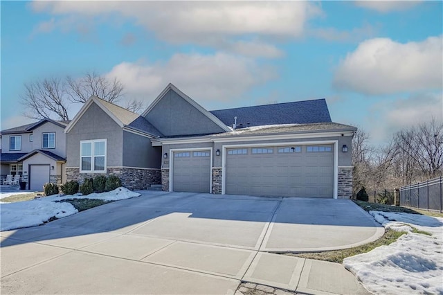 view of front of home featuring a garage