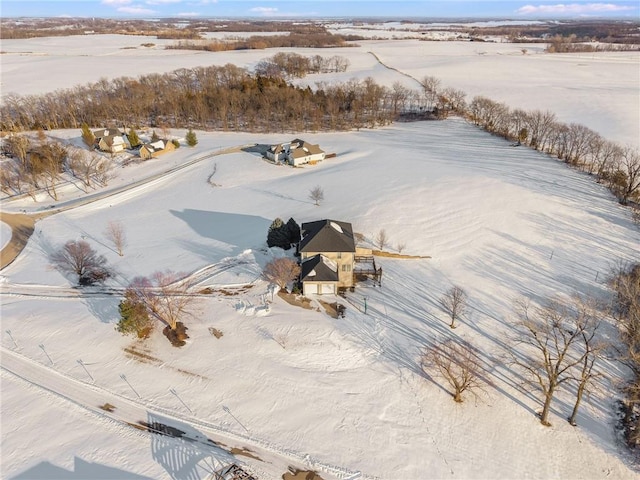 view of snowy aerial view