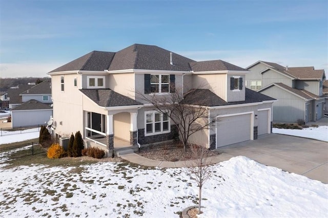 front facade featuring a garage