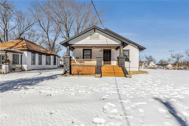 bungalow-style house with a porch