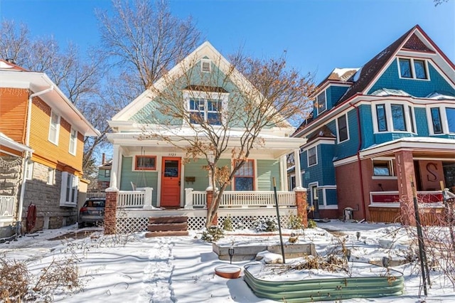 view of front of home with a porch