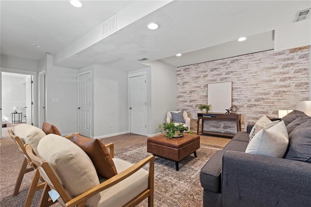 view of carpeted living room